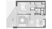 1 dormitorio Apartamento plano «TYPE 1C.1», District One Naya Residences