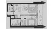 1 chambre Appartement plan d'étage «TYPE A1», Atelis at d3