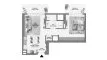 1 chambre Appartement plan d'étage «1BR», Parkwood