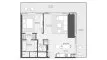 Планировка Квартиры «1BR» с 1 спальней в ЖК Akala