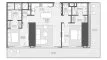 Планировка Квартиры «2BR» с 2 спальнями в ЖК Akala
