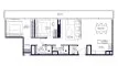 Планировка Квартиры «2BR» с 2 спальнями в ЖК Inaura Hotels & Residences Downtown