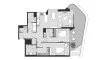 Планировка Квартиры «TYPE 2A» с 2 спальнями в ЖК Artistry Two Residences