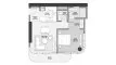 1 bedroom Apartment floor plan «TYPE B-1B-B.2» in The Edit at d3