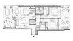 2 bedrooms Apartment floor plan «TYPE A+» in Palm Central Private Residences