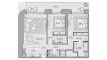 2 bedrooms Apartment floor plan «TYPE B1-2B» in Nourelle 1