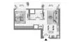 1 bedroom Apartment floor plan «1BR» in Parkwood