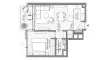1 bedroom Apartment floor plan «TYPE A» in Palm Central Private Residences