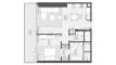 1 bedroom Apartment floor plan «1BR» in Akala
