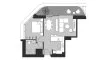 1 bedroom Apartment floor plan «TYPE A1» in Artistry Two Residences